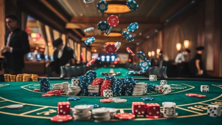 Live dealer gaming table with multiple camera angles